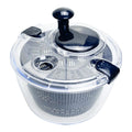 Large Plastic Manual One-Handed Dry Salad Mixer Commercial Kitchen Appliance Tool for Fruit and Vegetable Metal Bowl