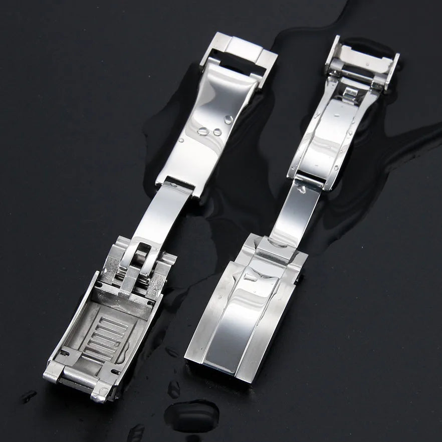 Hot Selling Watch Buckle Solid Stainless Steel Brushed High Polished Watch Clasp for Rolx Bracelet Watch Band Accessories