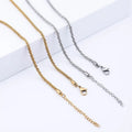 Stainless Steel Geometric Trendy Chain Necklace with Gold Plated and Silver Plating for Unisex Gift