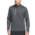 OEM Service Spring Men's Polyester Full Zip Stand Collar Stretch Track Jacket Long Sleeve with Chest Pockets