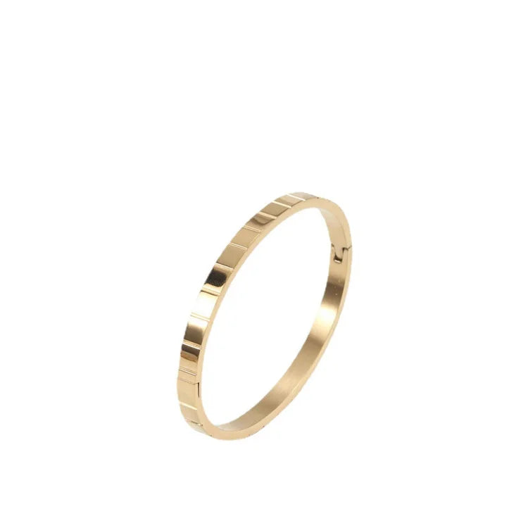 New Design Openable square Design Bracelet Stainless Steel 18k Gold Plated Women Fashion Jewelry Bracelets Bangles