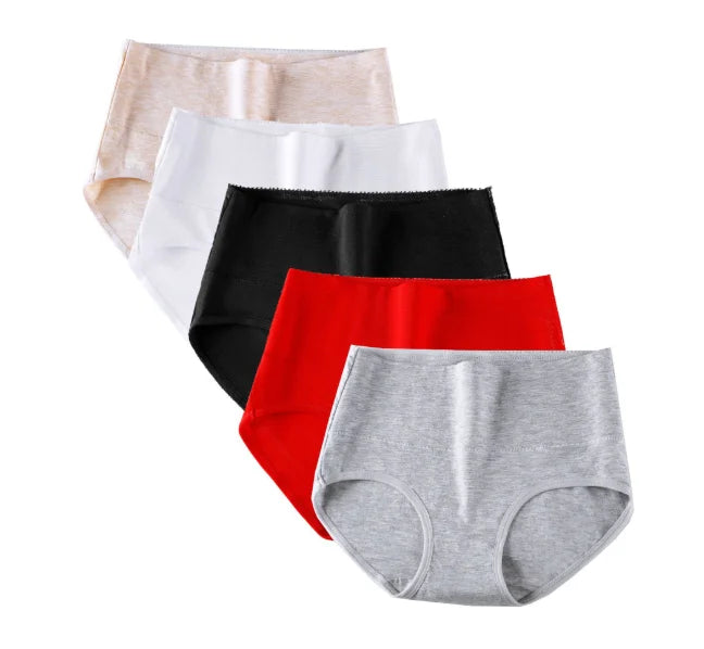 Custom Logo OEM Service Plus Size Combed Cotton Underwear Briefs Women Luxury Underwear Panties High Waist Women