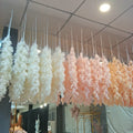 O-X485 Wholesale Long Stem Wedding Ceiling Hanging Flower High Simulation Wedding Decoration White Artificial Flowers Hanging