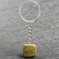 HZ Natural Stone Unakite Tumble Keychain for Positive Energy From Indian Wholesaler in Cheap Price