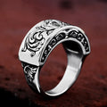 SS8-1197R New Style 316L Stainless Steel Cool Men's Ring Spray Pattern Ring Hip Hop Jewelry