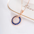Precious Stone Jewelry Real Gold 18k Pure Natural Blue Sapphire Diamond Names Jewelry Necklace Custom