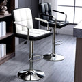 Commercial Bar Furniture Leather Seat Back Bar Stool Modern Light Luxury Bar Chair with Metal Frame for Home Bar and Dining
