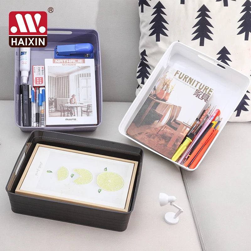 Desk A4 Files Organizer Pens Cleaning Items Socks Underwear Boxes Drinks Fruits Containers Food Tray Plastic Storage Basket