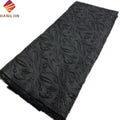 Latest Black Brocade Fabric Jacquard Lace Material Nigerian Organza Mesh French Tulle Brocade Lace for Asoebi Dress