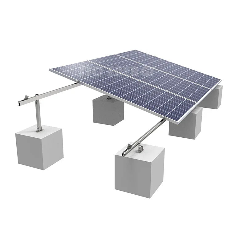 Solar Panel Roof Mounting System Adjustable Angle Adjustable Front Leg Rear Leg for Solar Flat Roof Rack Mounting System
