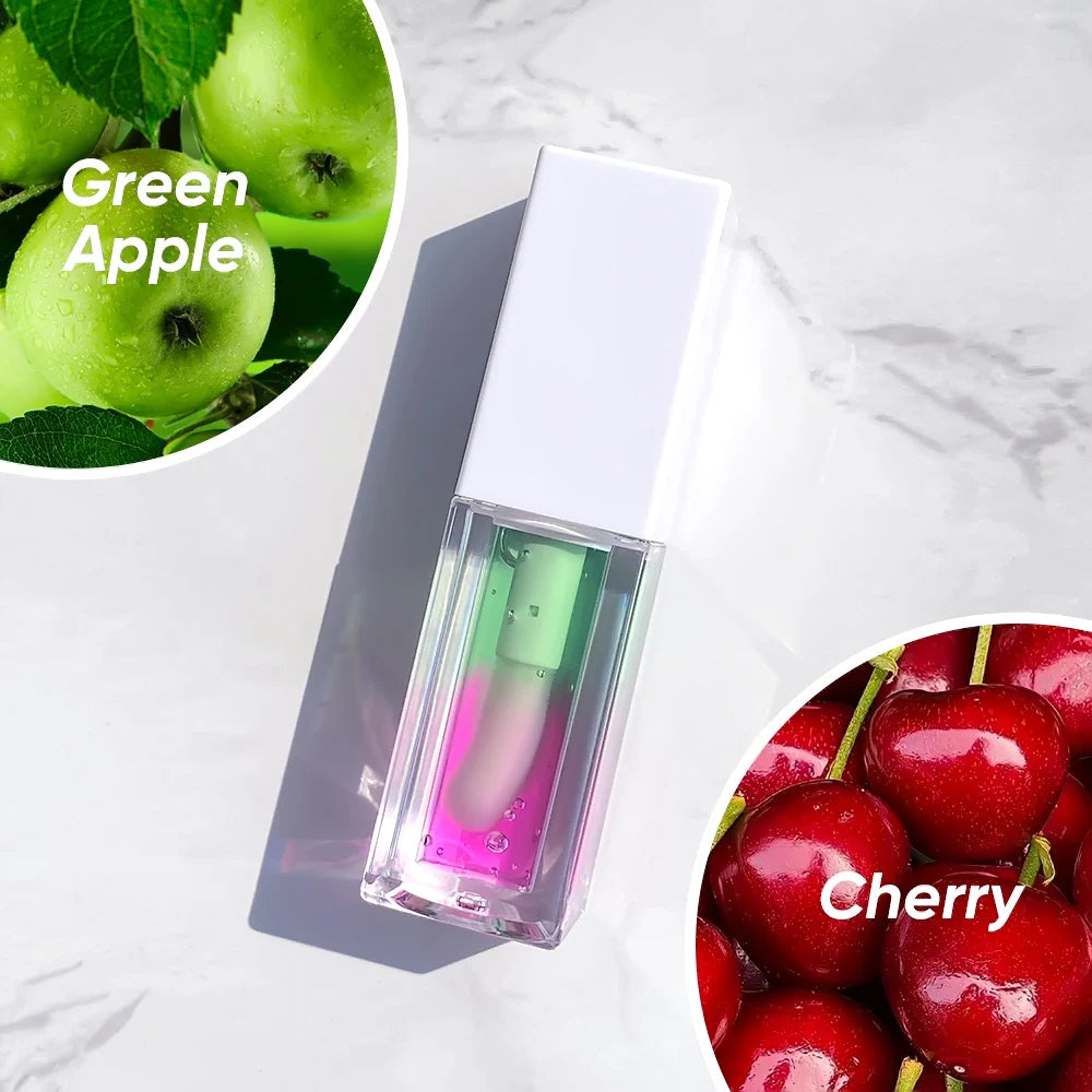 OEM ODM Lip Balm Private Label Double Colors Fruit Sheer Moisturizing Plant Lip Oil for Lip Care