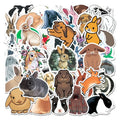 50Pcs Cute Rabbit Animal Cartoon Decorative Girl Children Notebook Diary Luggage Laptop Vinyl Label Stickers