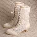 Ladies Open Toe Ribbon Wedding Ankle Boots