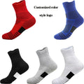 Elite Performance Sports Basketball & Running Socks Custom Logo Cushioning Compression Non-Slip Knitted Spring Crew Height