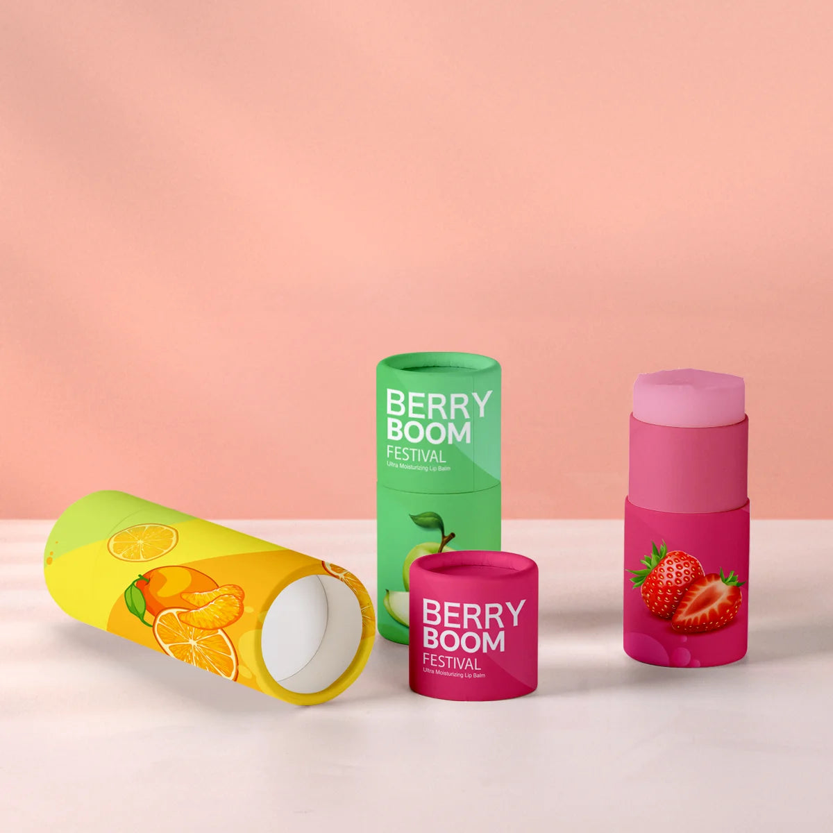 0.3oz 0.5oz 1oz 1.5oz 2oz Customized Eco Friendly Unique Lip Balm Cardboard Container Kraft Push up Paper Tube