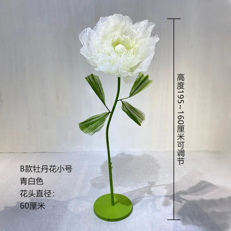 L739 Window Decor Props Artificial Flower Large Wedding 3D Handmade Giant Flowers for Wedding Decoration