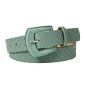 Wholesale 30mm Wide PU Plastic Pin Buckle Casual Jeans Pants Waist Belt for Girl and Women