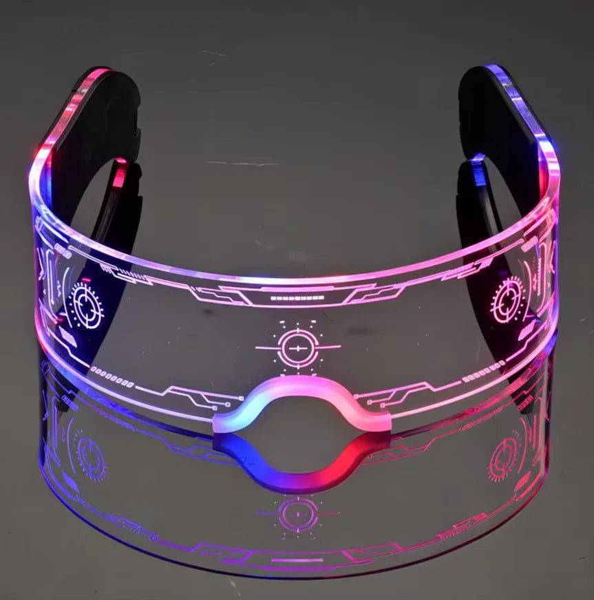Cyberpunk Glasses LED Light up Glasses with 7 Colors 4 Modes for Partynight Club Festival