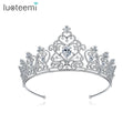 LUOTEEMI Beautiful Girl Cubic Zirconia Bridal Comb Wedding Accessory New Tiara and Crown