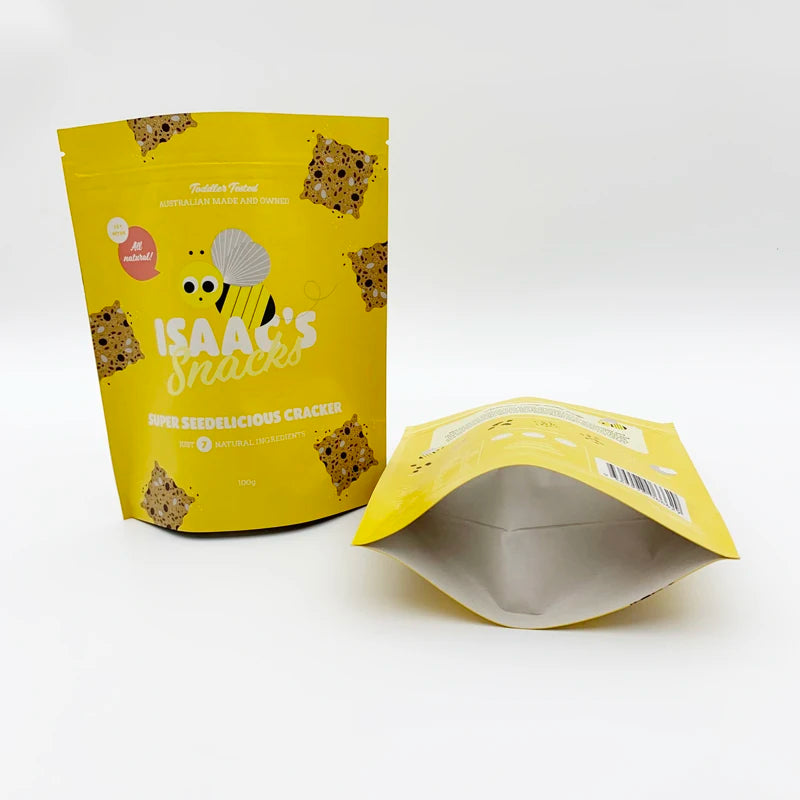 China Manufacturer Customize Packaging Stand up Food Zip Ziplock Christmas Recycled Kraft Bags Paper