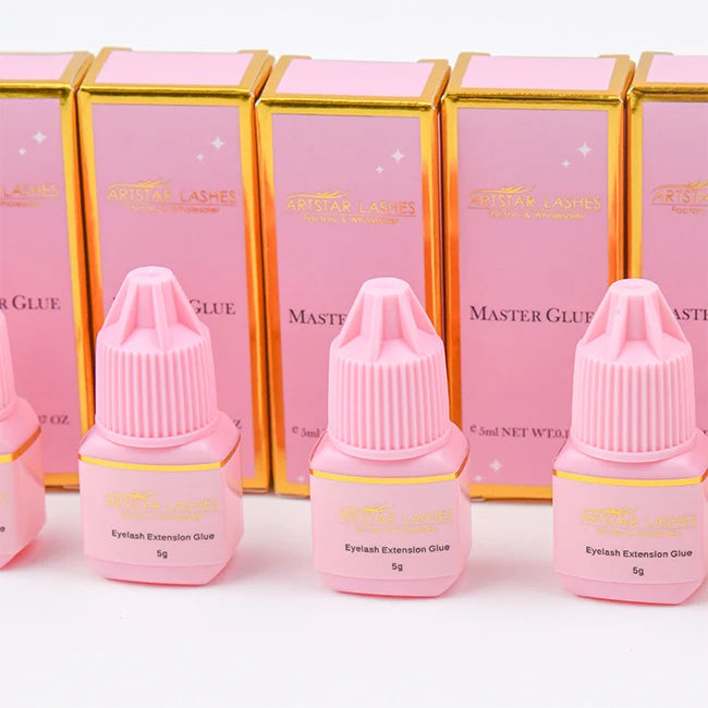 Customized Private Label Vegan Lash Glue 5ml Bottle Waterproof False Eyelash Glue Latex Free Eyelash Glue