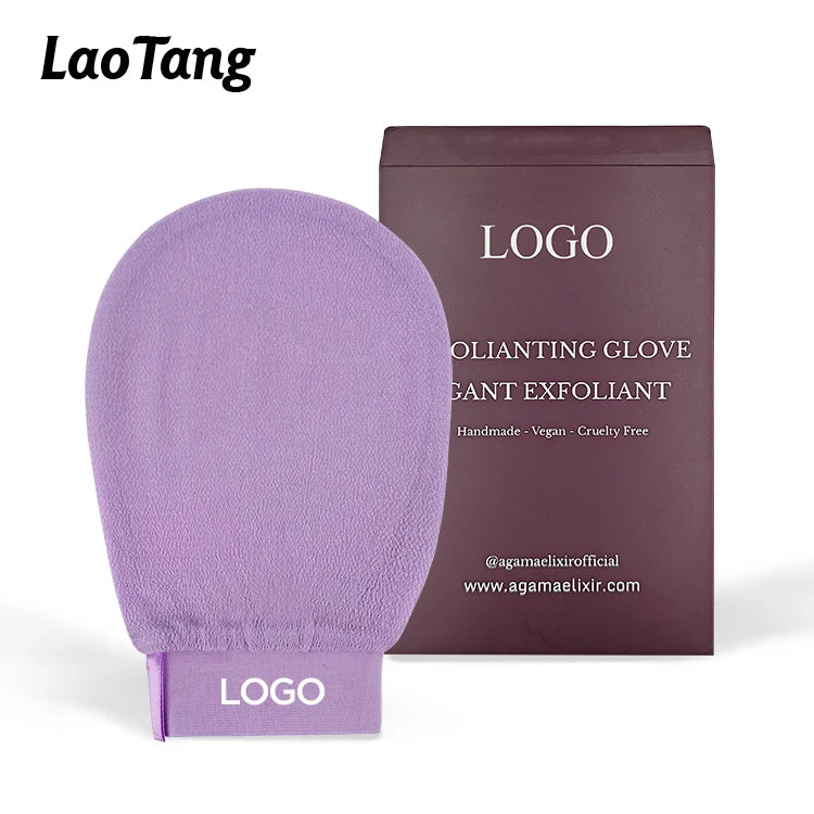 Hot Sale Colorful 100% Viscose Fiber Original Exfoliating Bath Body Scrub Mitt Kessa Hammam Scrubbing Glove