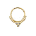 AU585 14k Solid Gold Zircon Nose Rings Women Body Jewelry Fine Jewelry Custom Design Wholesale Popular Jewelry