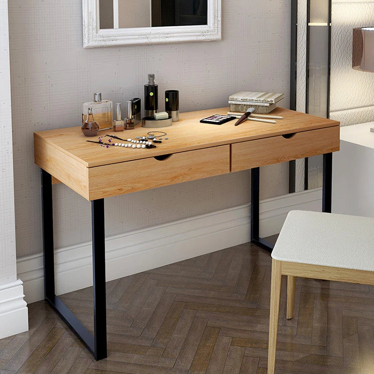 Wholesale Simple Computer Desk Modern Multi-functional Double Drawer Design Computer Desk U-shaped Steel Frame Desk Legs