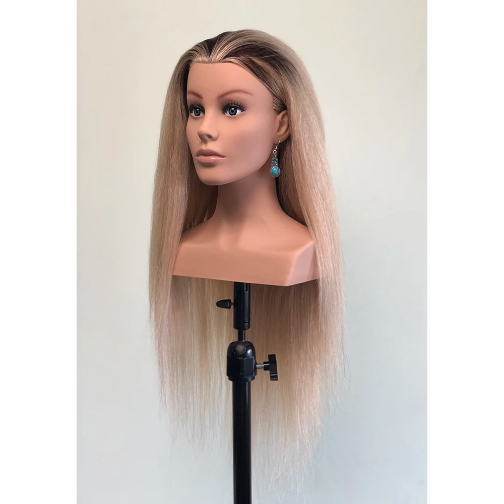 29 Inch Ombre Color Europe Face Training  Maniquin Head With Shoulder for Professional Hair Stylist
