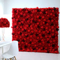 E Salon Wall Decor 40*60 cm Silk Flower Wall Grid Plastic Backdrop Artificial Rose Flower Wall Panel for Wedding Proposal Decor