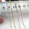 Hot Sale Sterling Silver Bead Chain for Jewelry Making Gold Plated Chain