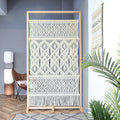 Factory Directly Sell Home Gardening Wood Screen Divider  Folding Screen Room Divider