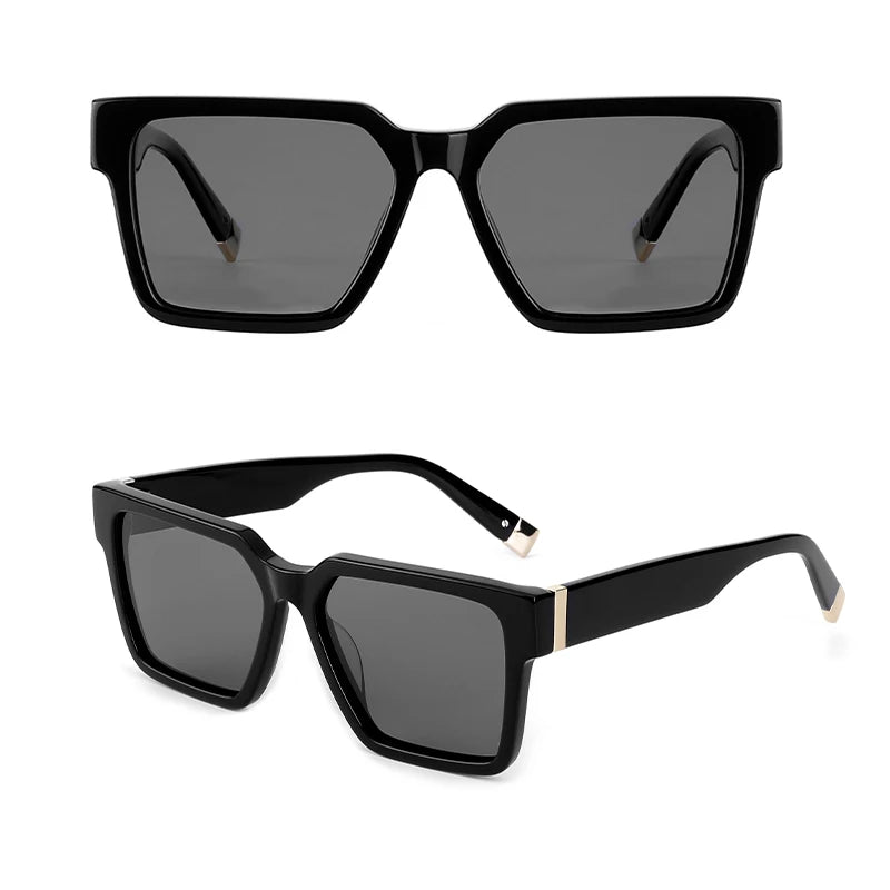 51B8069 Custom New Trendy Sunglasses Unisex Luxury Oversize square Acetatehd Polarized Sunglasses