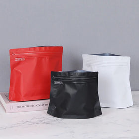 Customized Three Sides Seal Plastic Coffee Bag with Air Valve and Zip Lock Fast Delivery for Food Packaging & Printing Products
