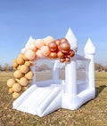 Hot Selling Oxford Indoor Moonwalk Bouncer Mini Toddler Inflatable Bouncy Castle 6ft White Bounce House Jumper for Kids Party