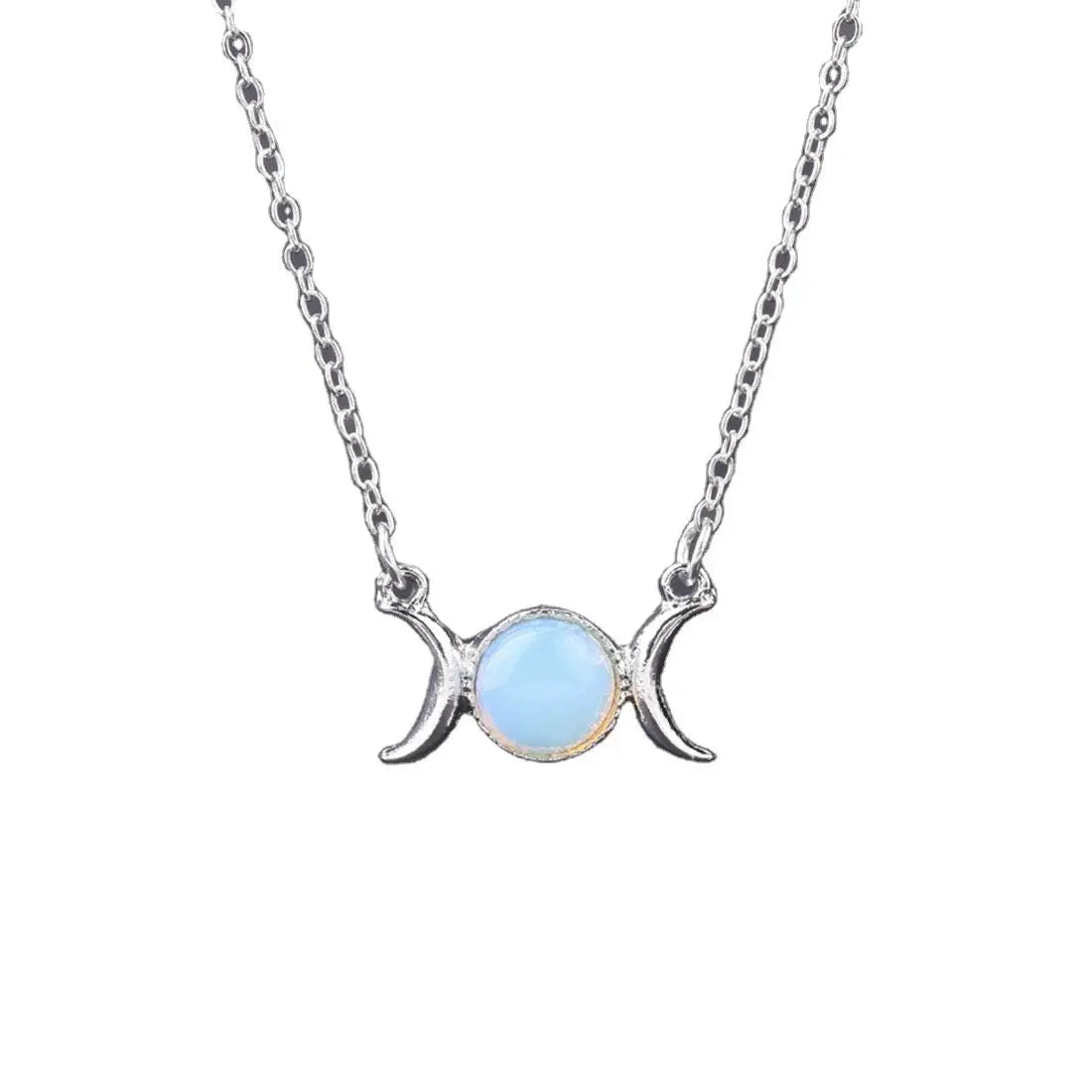 Fashion Necklace Sun and Moon Pendant Forever Love Sparkling Crescent Jewelry S925 Sterling Silver Gift for Women Girls Vintage