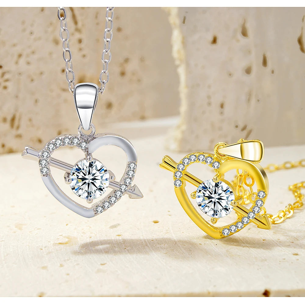 Sterling Silver 925 Pendants for Necklace Love Heart Pendant Necklace Fashion Jewelry Pendants