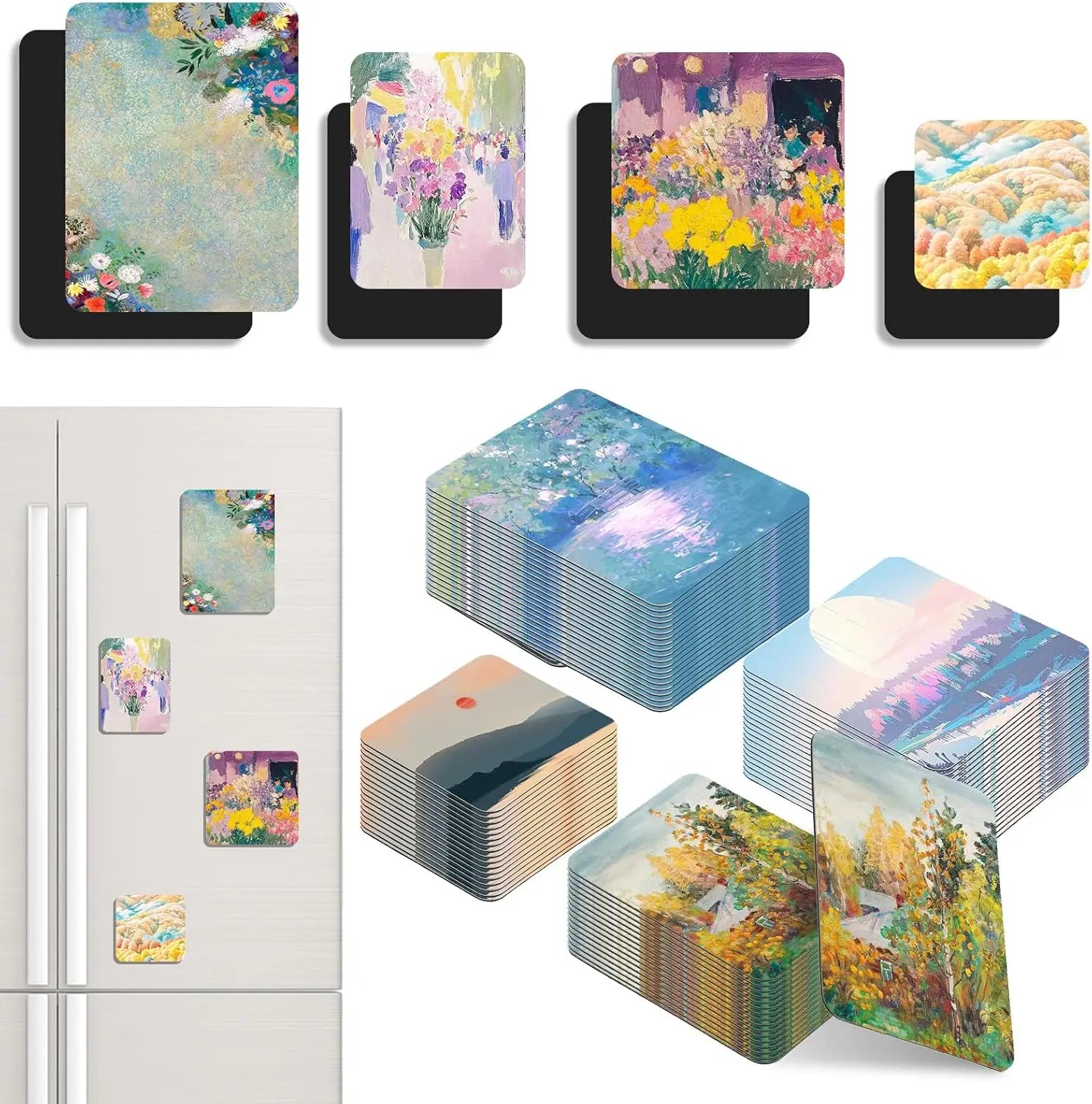 Personalized Refrigerator Magnets Blanks DIY Sublimation Blanks Soft Magnets for Kitchen Decoration