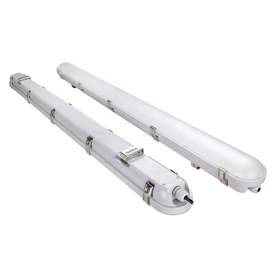 High Lumen Tri-proof LED Light Fixture Stock 40W 60W Batten with IP65 600mm 1200mm 1500mm for Garage Office Warehouse
