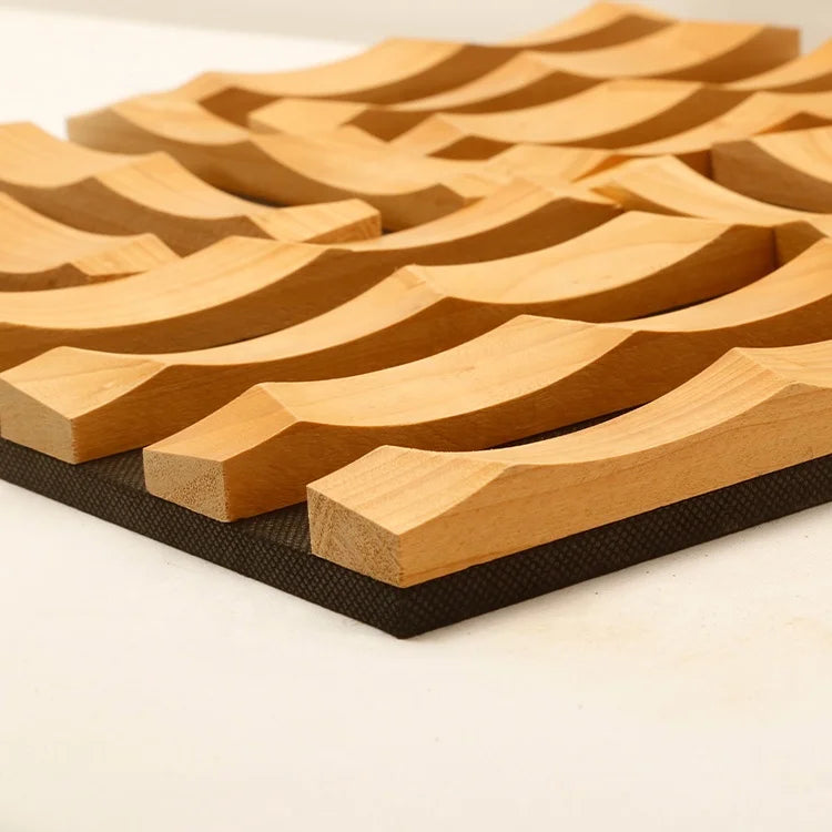 MUMU Wainscoting Building Board Interior 3D Wood Cover Decorative Flute Wall Panel for Sliding