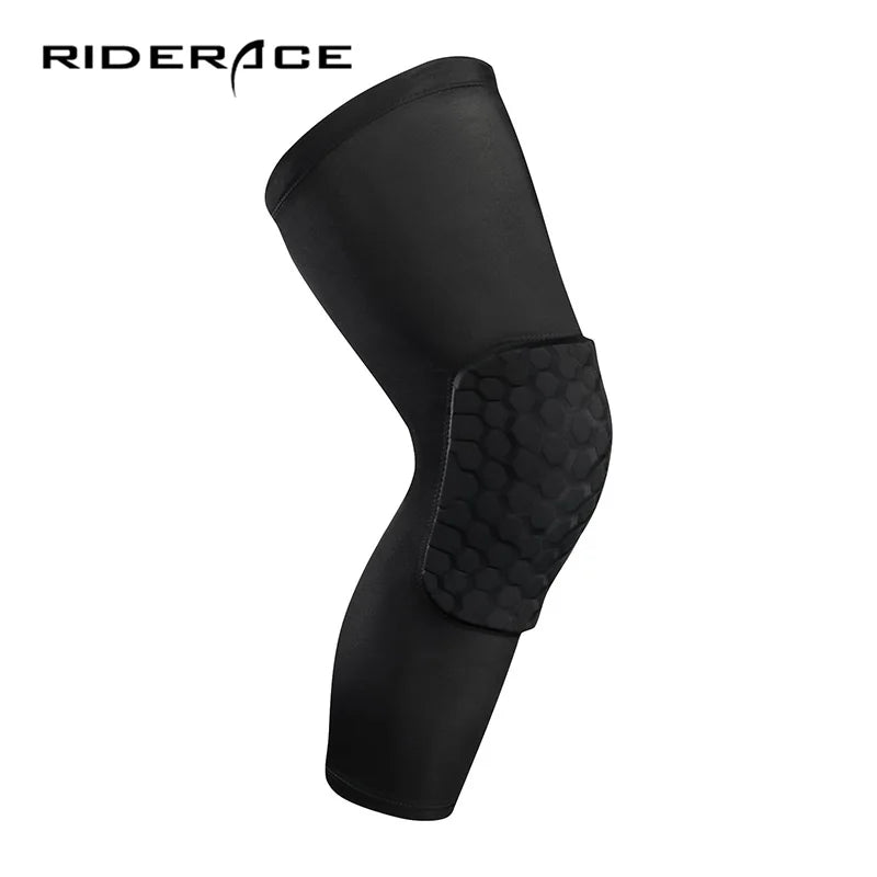 RIDERACE Breathable Sports Knee Pads Men Women Honeycomb Football Basketball Leg Sleeve Professional Support Protection Knee