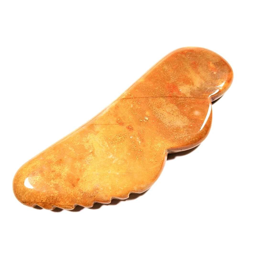 Huiying New Large Quantities beauty personal care authentic jagged Mookaite jasper gua sha stone board jagged guastone