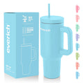 Color Vacuum Metal Cup Stainless Travel Mug 40oz Sublimation Insulated Handle Tumblers With Lids and Straw