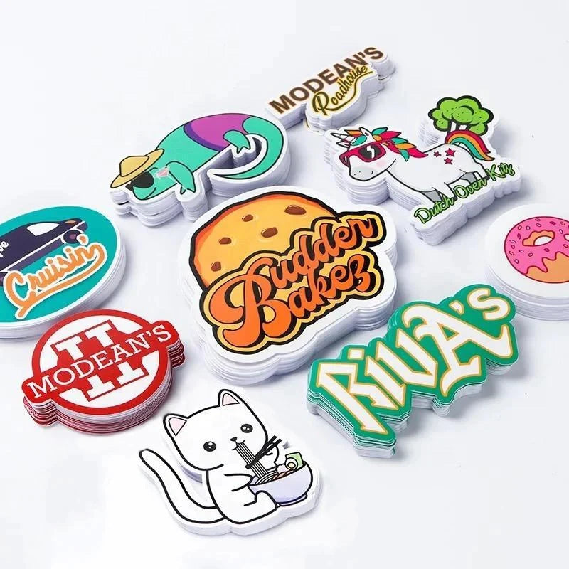 Custom Printing Die Cut Vinyl Stickers  Adhesive Waterproof PVC Label Company Logo Cartoon Stickers