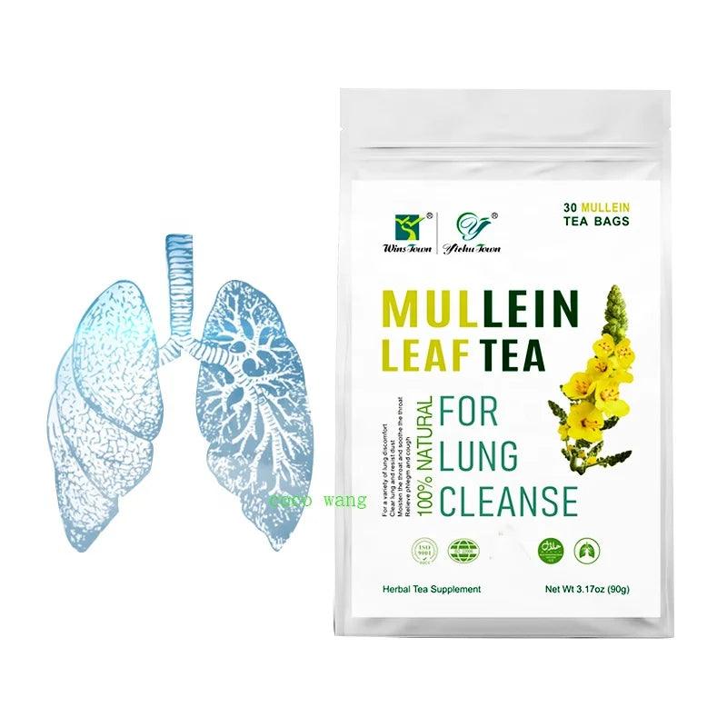 Winstown Mullein Leaf Tea for Lung Cleanse Natural Chinese Herbal Detox Smoker Tea Private Label Manufacturer Quit Smoking Tea