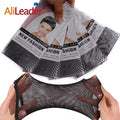 AliLeader Open Ended Snood Hairnet Black Elastic Nylon Fishnet Wig Caps Stretchable Mesh Weaving Hair Net Wig Hair Extensions