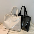 Simple Casual Large Capacity Canvas Tote Bag Women's New Trendy Solid Color Versatile Shoulder Bag Handbag