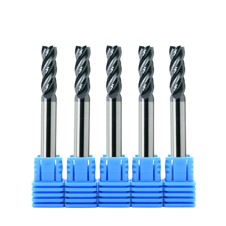 Coating 6.35 1/4 Inch Shank 4 Flute End Mill With 3/4 Cutting Length HRC55 1/4" 6.35mm 4F Steel Endmill