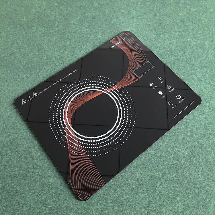 High Temperature Glass Ceramic Plate 4mm 6mm Polished Microcrystalline Glass Panel Silk Printing