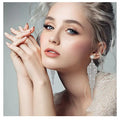 Elegant Wedding Bridal Party Women Girls Sparkling 11CM Long Tassel Dangle Pageant Rhinestone Chandelier Earrings